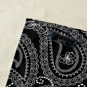 白黒ダマスクエレガントフローラルパターン ビーチタオル (インサイチュ)