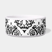 白黒ダマスクエレガント ボウル (正面)