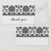 白黒ダマスクサンキューカード 名刺 (正面/裏面)