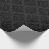 白黒ダマスクパターン ラッピングペーパー (角)