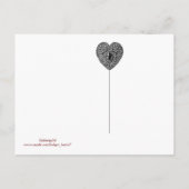 白黒ダマスクモノグラム 案内ポストカード (裏面)