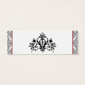 白黒ダマスクレッド結婚ズチケット (裏面)