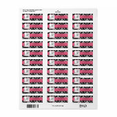 白黒ダマスク住所 シール (フルシート)