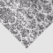 白黒ダマスク動揺してパターン 薄葉紙 (詳細)