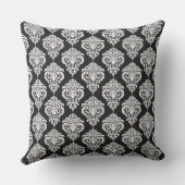 白黒ダマスク可逆化粧枕 クッション (裏面)