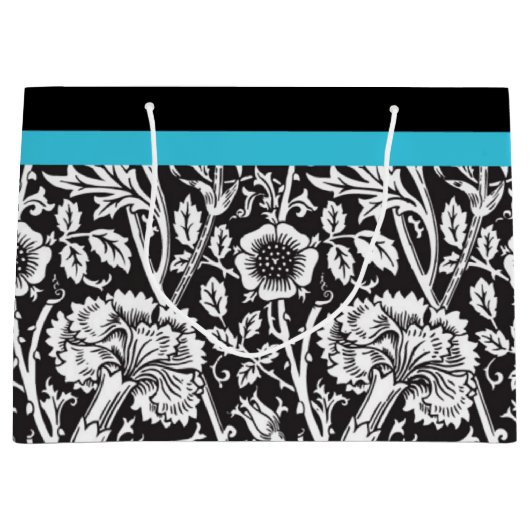 白黒ダマスク抱き枕 ラージペーパーバッグ (正面)