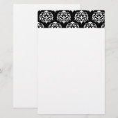 白黒ダマスク文房具 便箋 (正面/裏面)