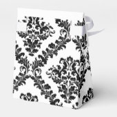 白黒ダマスク模様モノグラム結婚ズ フェイバーボックス (裏面サイド)