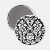 白黒ダマスク磁石 マグネット (正面/裏面)