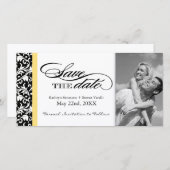 白黒ダマスク織の保存日付 セーブザデート (正面/裏面)