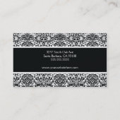 白黒ダマスク織の名刺 名刺 (裏面)