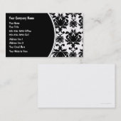 白黒ダマスク織の名刺 名刺 (正面/裏面)