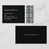 白黒ダマスク織の名刺 名刺 (正面/裏面)