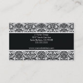 白黒ダマスク織の名刺 名刺 (裏面)