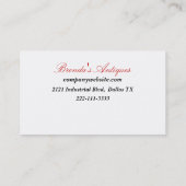 白黒ダマスク織の名刺 名刺 (裏面)