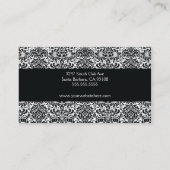 白黒ダマスク織の名刺 名刺 (裏面)