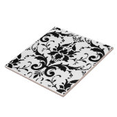 白黒ダマスク織パターン タイル (側面)