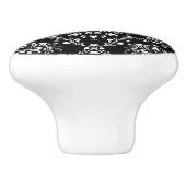 白黒ダマスク織 セラミックノブ (側面)