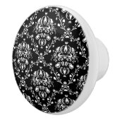 白黒ダマスク織 セラミックノブ (右)