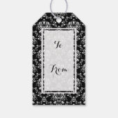 白黒ダマスク ギフトタグ (裏面)