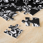 白黒ダマスク ジグソーパズル (側面)