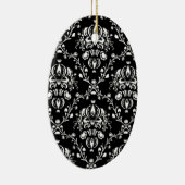 白黒ダマスク セラミックオーナメント (右)