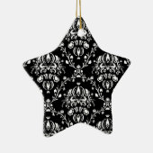 白黒ダマスク セラミックオーナメント (右)