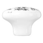 白黒ダマスク セラミックノブ (側面)