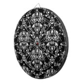 白黒ダマスク ダーツボード (正面右)