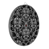 白黒ダマスク ダーツボード (正面左)