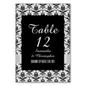 白黒ダマスク テーブルナンバー (正面)