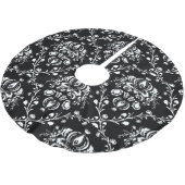 白黒ダマスク ブラッシュドポリエステルツリースカート (アングル)