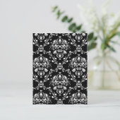 白黒ダマスク ポストカード (スタンド正面)