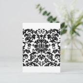 白黒ダマスク ポストカード (スタンド正面)