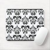 白黒ダマスク マウスパッド (マウス)