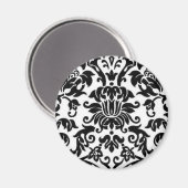 白黒ダマスク マグネット (正面/裏面)