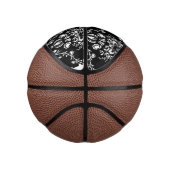 白黒ダマスク ミニバスケットボール (右)