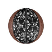 白黒ダマスク ミニバスケットボール (縦)