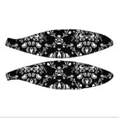 白黒ダマスク ミニバスケットボール (パネル)