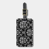 白黒ダマスク ラゲッジタグ (正面縦)