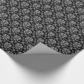 白黒ダマスク ラッピングペーパー (角)