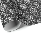 白黒ダマスク ラッピングペーパー (ロールコーナー)