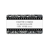 白黒ダマスク ラベル (正面)