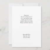 白黒ダマスク·ルビー·ジェムス結婚トーンズ·インビテーション 招待状 (裏面)