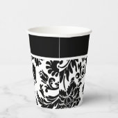 白黒ダマスク 紙コップ (右)