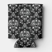 白黒ダマスク 缶クーラー (正面)