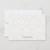白黒ダマスコウェディングサンキューカード サンキューカード (裏面)