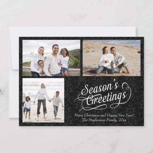 白黒ダマスコシーズンのご挨拶 シーズンカード (正面)