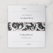 白黒ダマスコミレニアルピンク結婚ズ プレイスカード (外部開封)