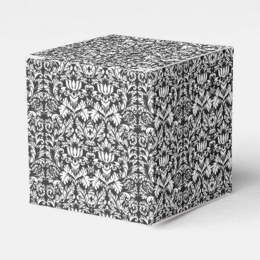 白黒ダマスレースブロケード フェイバーボックス (正面サイド)